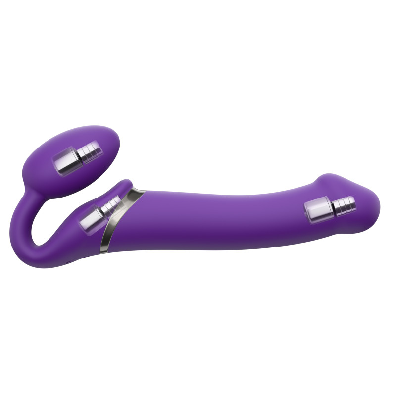 strap on me Gode vibrant Strap-On 3 Moteurs L 16 x 3.7 cm Violet